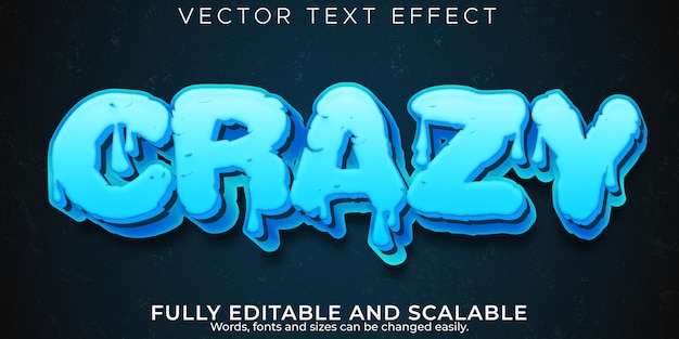 Efecto de texto fluido agua editable y estilo de texto en aerosol