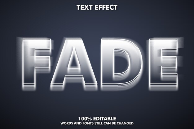 Efecto de texto fundido, fuente editable