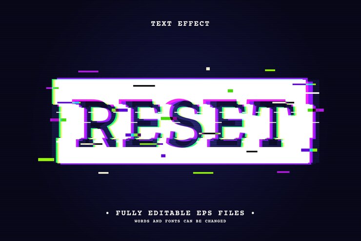 Vector gratuito efecto de texto de glitch realista