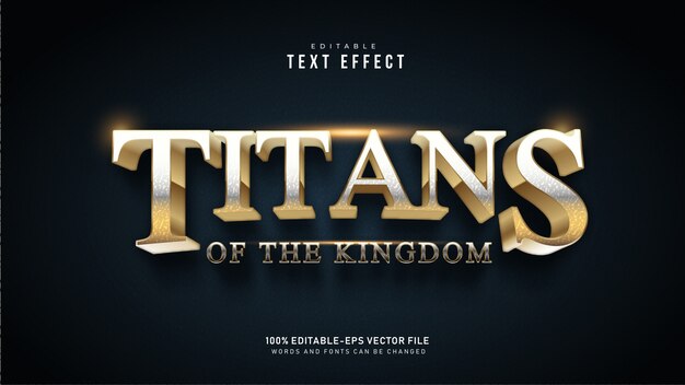 Efecto de texto Golden Titans