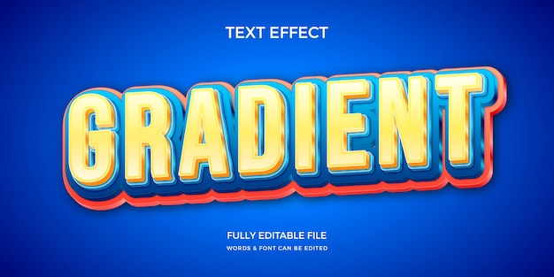 Efecto de texto gradiente multicapa gradiente