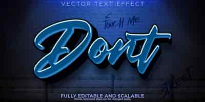 Vector gratuito efecto de texto de graffiti aerosol editable y estilo de texto de calle