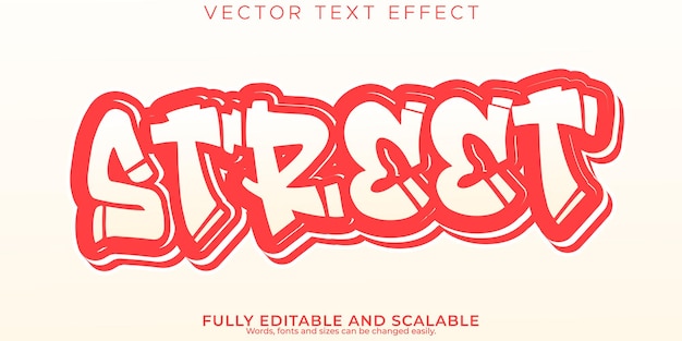 Efecto de texto de graffiti aerosol editable y estilo de texto de calle