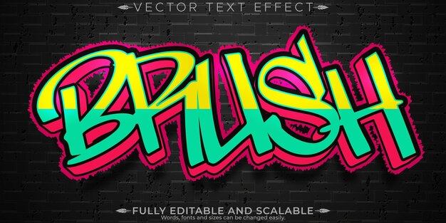 Efecto de texto de graffiti aerosol editable y estilo de texto de calle