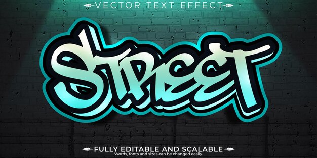 Efecto de texto de graffiti aerosol editable y estilo de texto de calle
