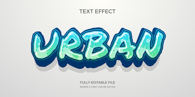 Efecto de texto de graffiti dibujado a mano