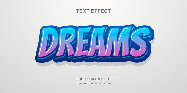 Efecto de texto de graffiti dibujado a mano