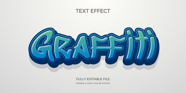 Efecto de texto de graffiti dibujado a mano