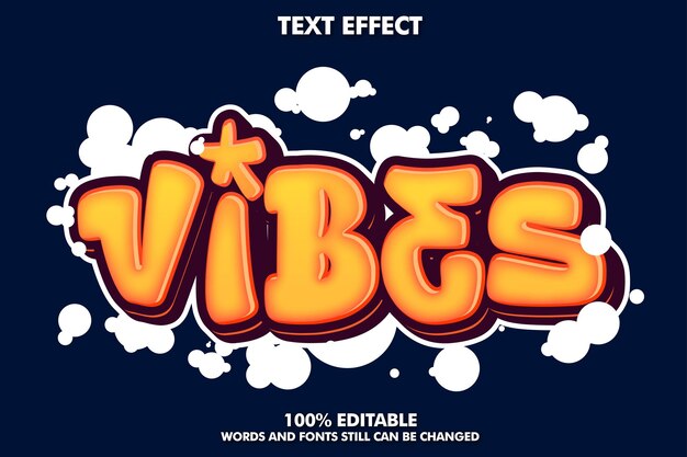 Efecto de texto de graffiti estilo juvenil.