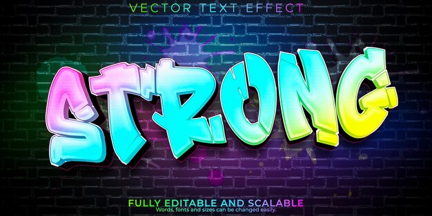 Efecto de texto de graffiti estilo de texto de aerosol editable