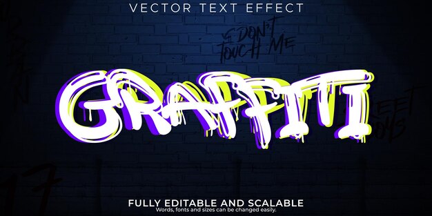 Efecto de texto de graffiti estilo de texto callejero y urbano editable
