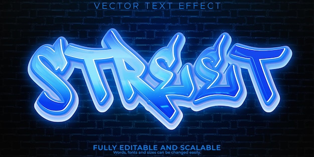 Efecto de texto de graffiti estilo de texto de pintura y aerosol editable