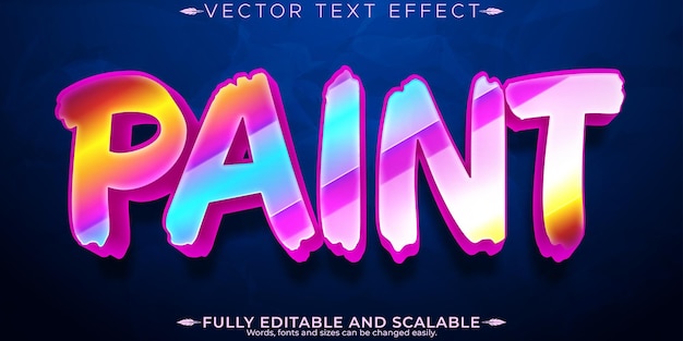 Efecto de texto de graffiti de pintura con spray editable y estilo de texto de pintura
