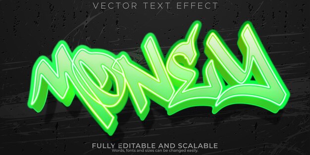 Efecto de texto de graffiti spray editable y estilo de fuente urbana