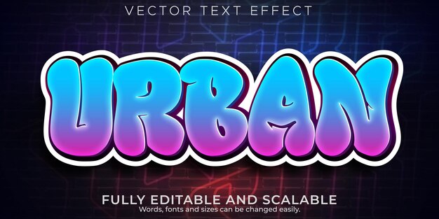 Efecto de texto de graffiti, spray editable y estilo de texto callejero
