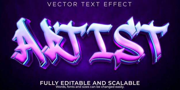 Efecto de texto de graffiti en spray editable y estilo de texto callejero