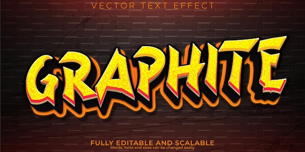 Efecto de texto de graffiti en spray editable y estilo de texto callejero