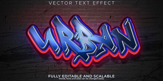 Efecto de texto de graffiti en spray editable y estilo de texto callejero