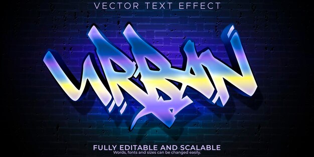 Efecto de texto de graffiti en spray editable y estilo de texto callejero