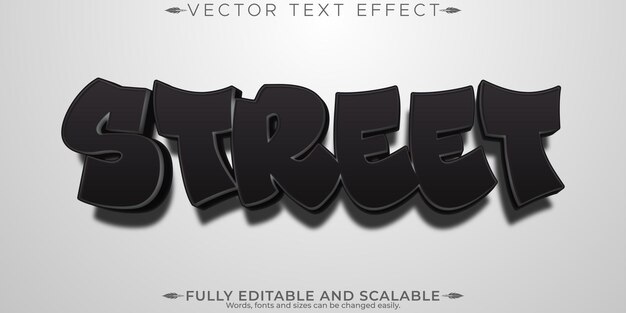 Efecto de texto de graffiti en spray editable y estilo de texto callejero