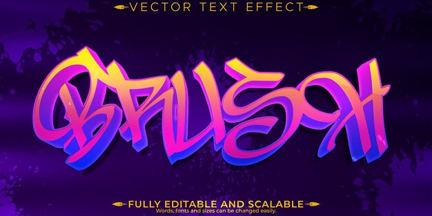 Efecto de texto de graffiti en spray editable y estilo de texto callejero
