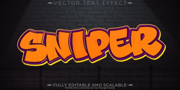 Efecto de texto de graffiti en spray editable y estilo de texto callejero