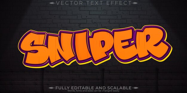 Efecto de texto de graffiti en spray editable y estilo de texto callejero