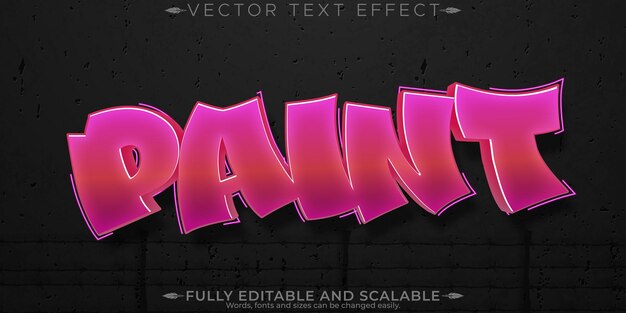 Efecto de texto de graffiti en spray editable y estilo de texto callejero