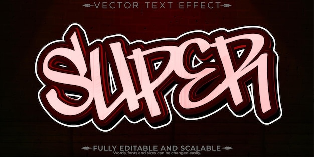 Efecto de texto graffiti spray editable y estilo de texto callejero