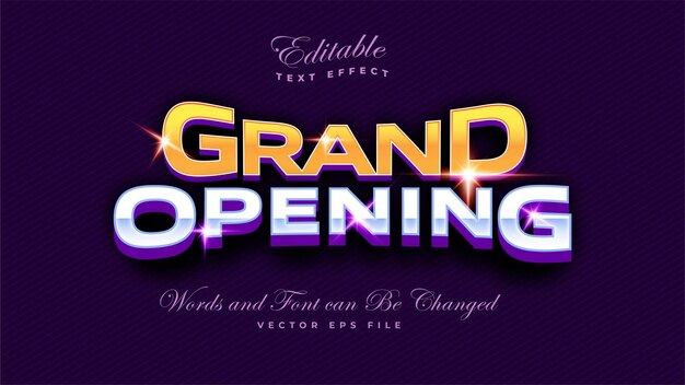 Efecto de texto de gran apertura