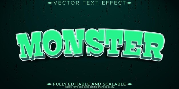 Efecto de texto de Halloween calabaza editable y estilo de texto aterrador