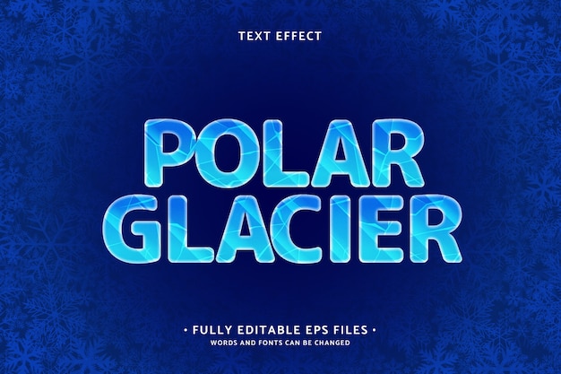 Efecto de texto de hielo realista