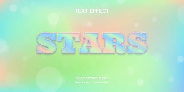efecto de texto holográfico realista