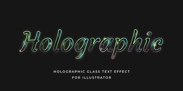 Efecto de texto holográfico