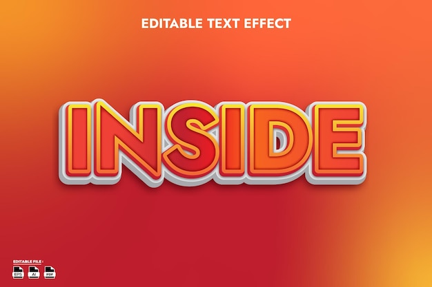 efecto de texto interior editable