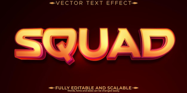 Vector gratuito efecto de texto de juego estilo de fuente personalizable editable para juegos y películas