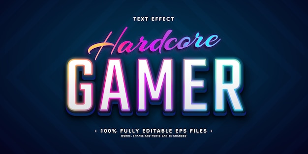 Efecto de texto de jugador realista