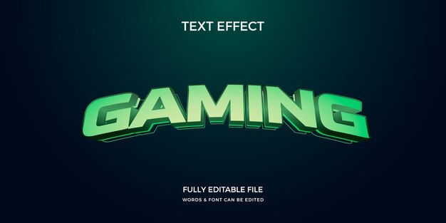 Efecto de texto de jugador realista