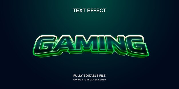 Efecto de texto de jugador realista