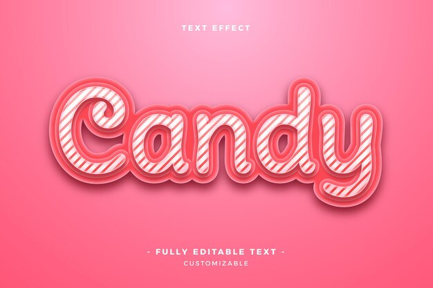 Efecto de texto lindo caramelo
