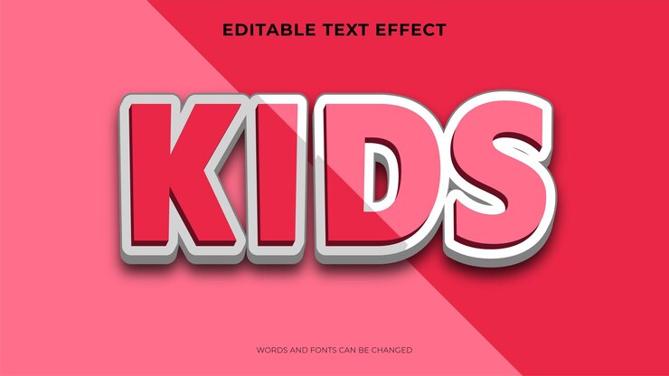 Vector gratuito efecto de texto lindo editable