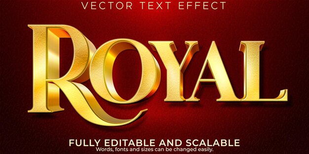 Efecto de texto de lujo dorado, estilo de texto brillante y elegante editable