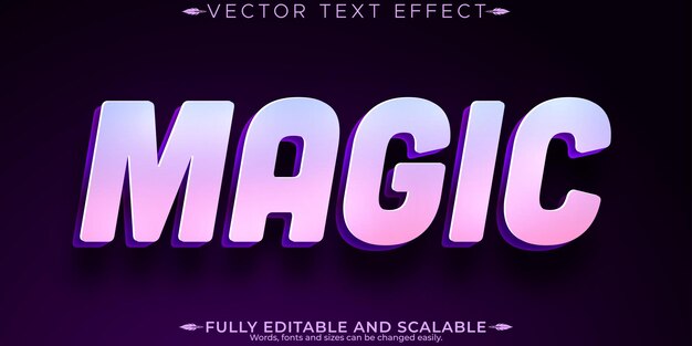 Efecto de texto mágico editable estilo de texto de bruja y hechizo editable