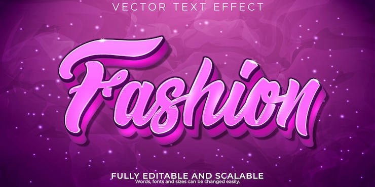 Vector gratuito efecto de texto de moda compras editables y estilo de texto de oferta