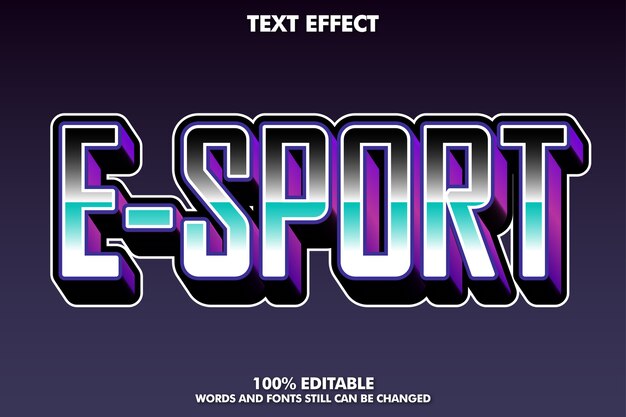 Efecto de texto moderno e-sport