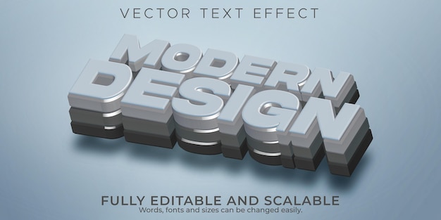 Vector gratuito efecto de texto moderno