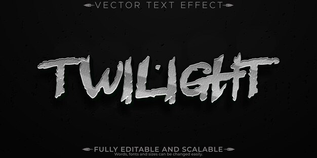 Efecto de texto de monstruo de Halloween estilo de texto de horror y miedo editable