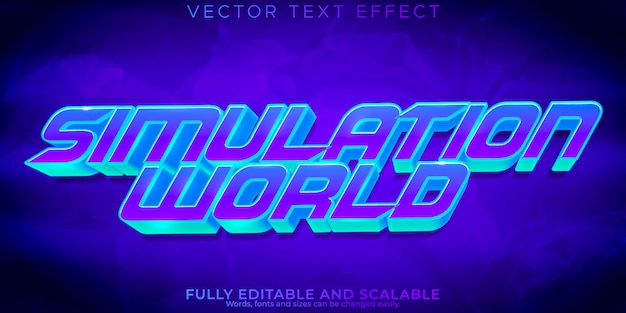 Efecto de texto mundial de simulación jugador editable y estilo de texto de transmisión
