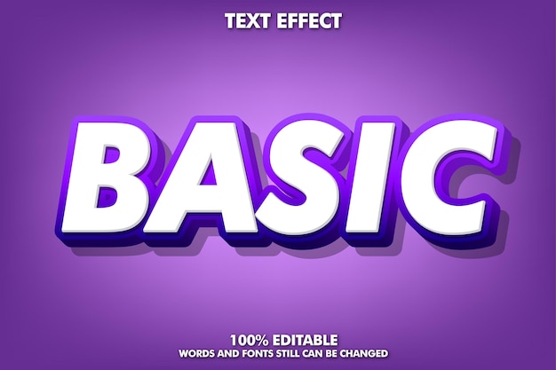 efecto de texto en negrita fuerte simple