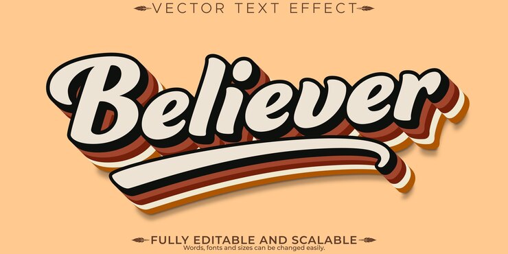 Vector gratuito efecto de texto de pegatina retro editable estilo de texto de los años 70 y 80